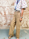 Camel Cuffed Ankle Pants