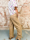 Camel Cuffed Ankle Pants
