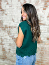 BrookAnne Laser Cut Embroidered Sweater Top