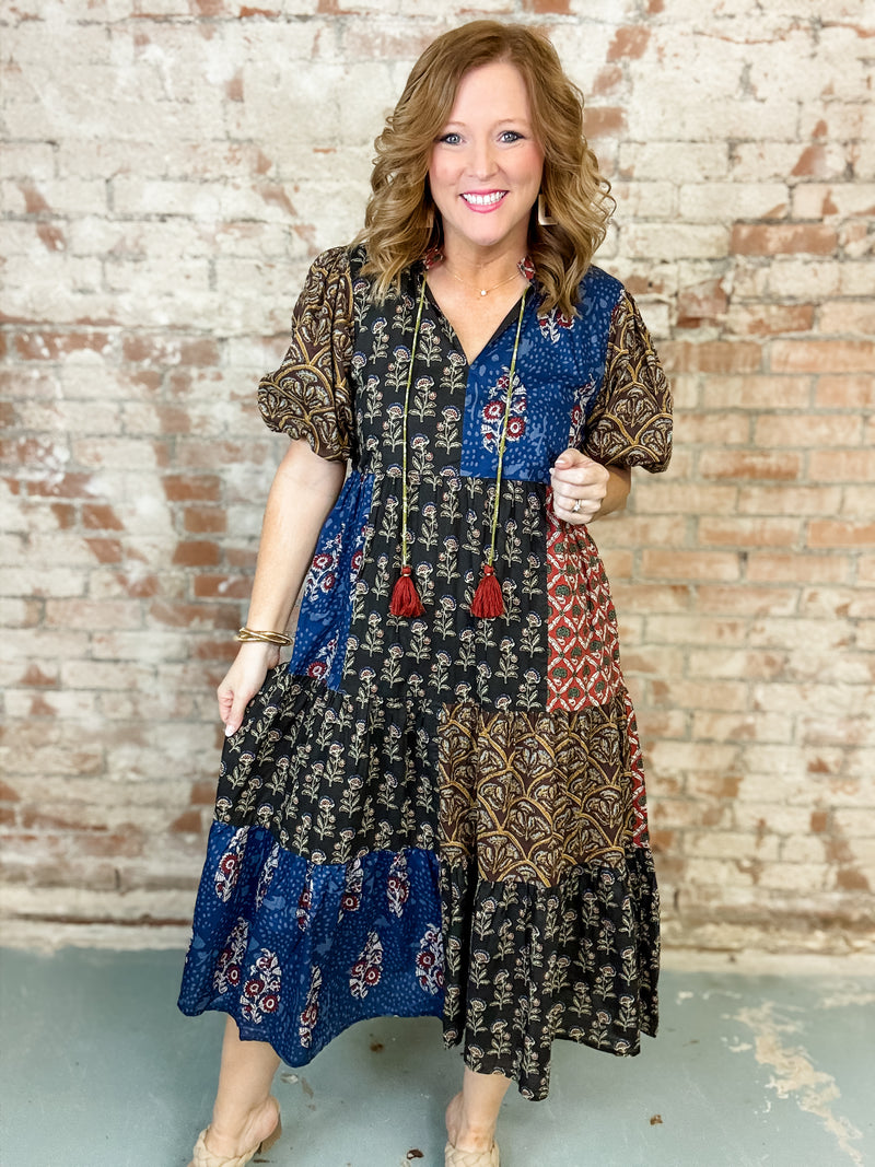 THML Boho Patchwork Dress