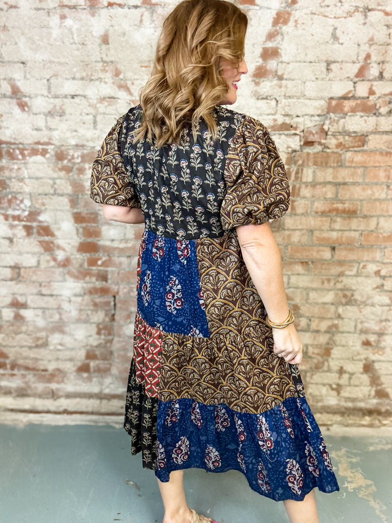 THML Boho Patchwork Dress