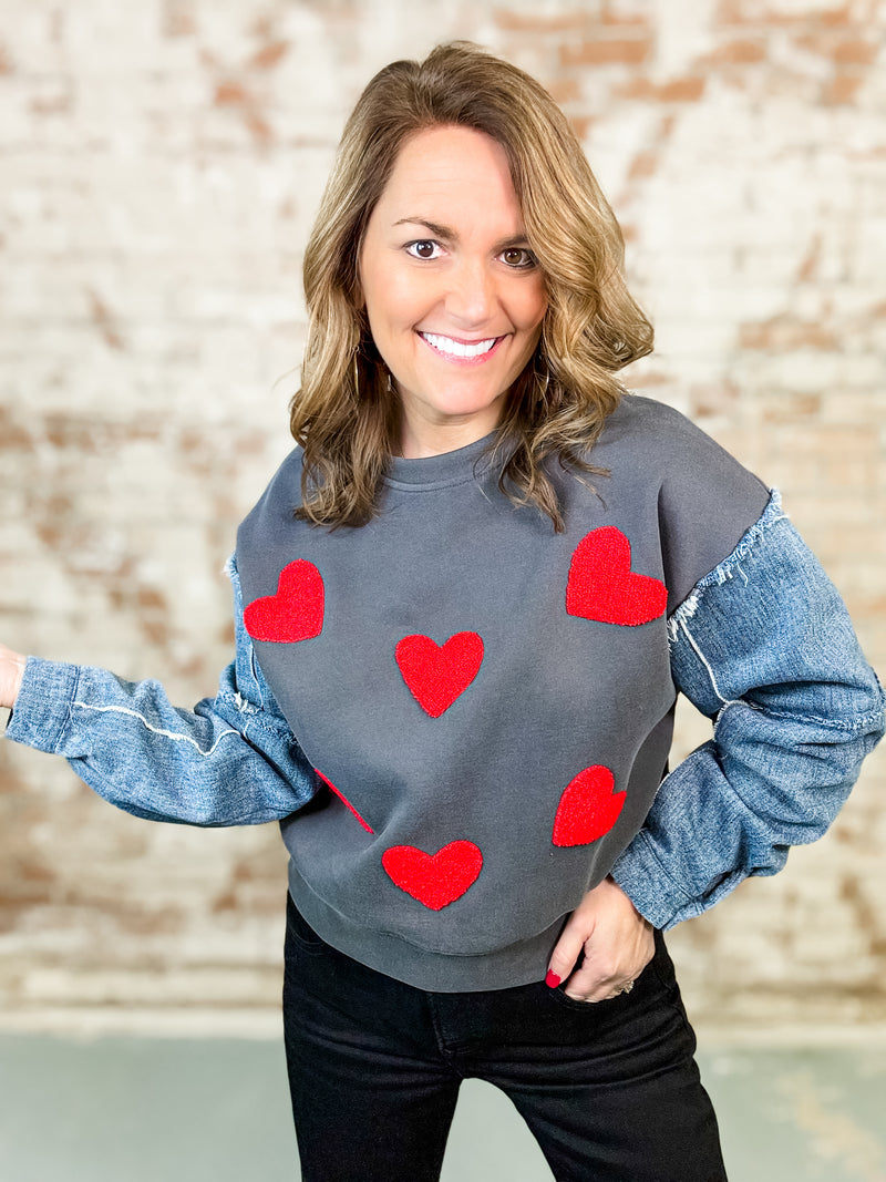 Lori Embroidered Heart Top