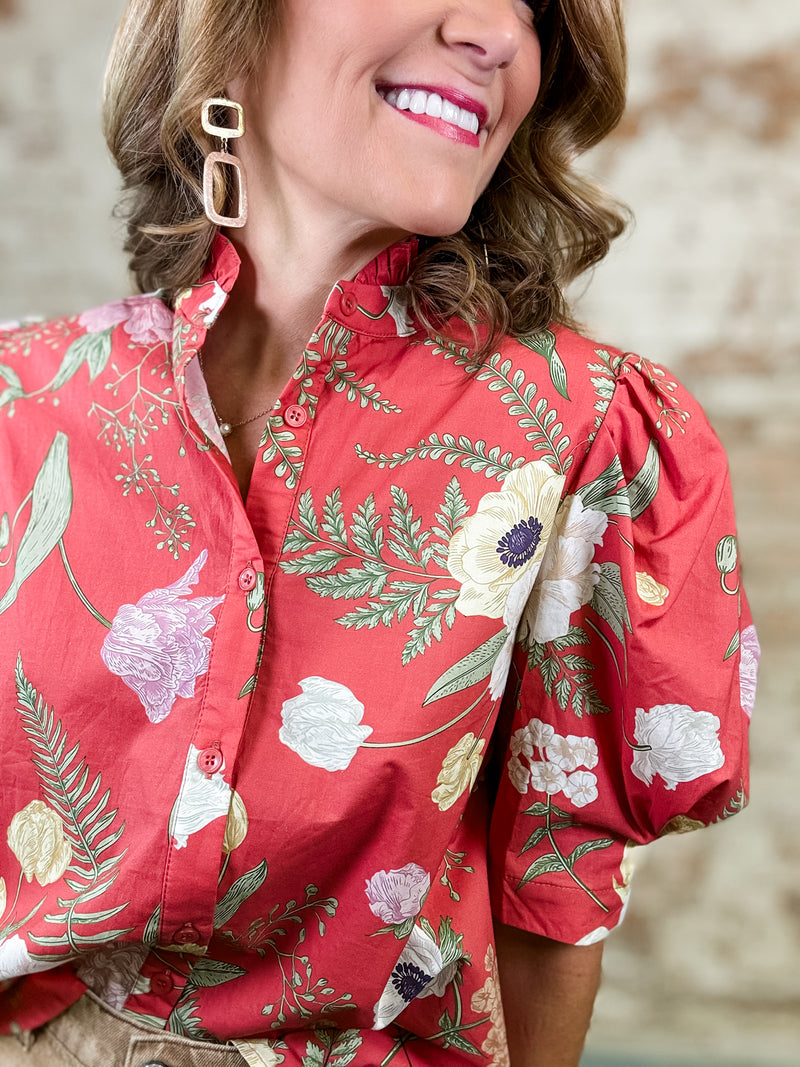 Adeline Mixed Floral Top