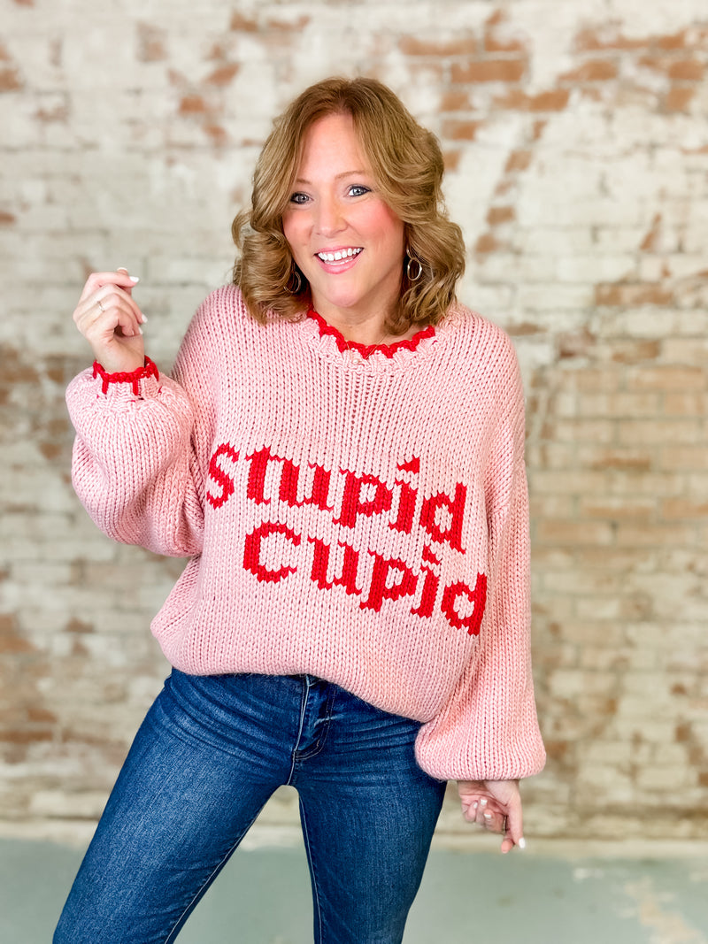 Stupid Cupid Knit Sweater