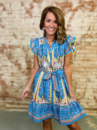 Tess Flutter Sleeve Dress