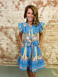 Tess Flutter Sleeve Dress