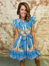 Tess Flutter Sleeve Dress