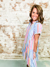 THML Skyla Embroidered Stripe Dress