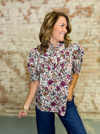 Wendi Floral Ruffle Top