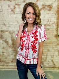Sister Mary Islae Embroidered Top