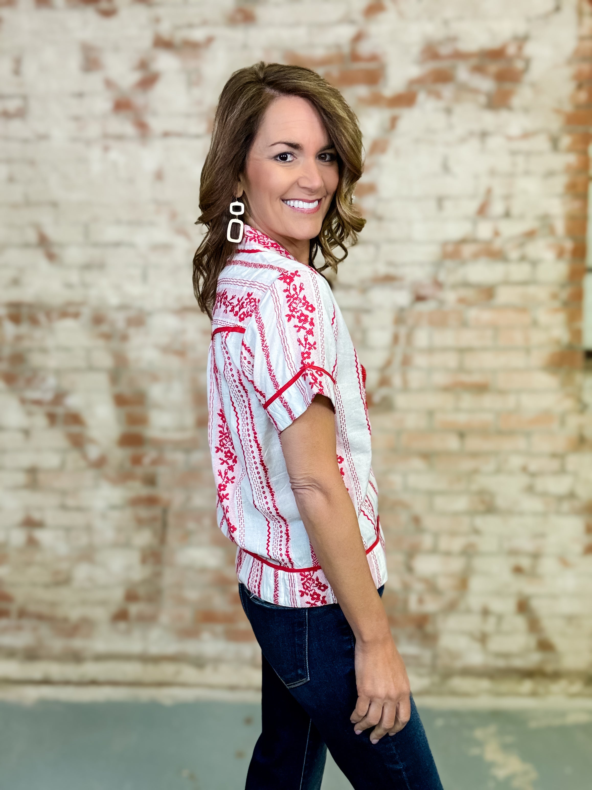 Sister Mary Islae Embroidered Top