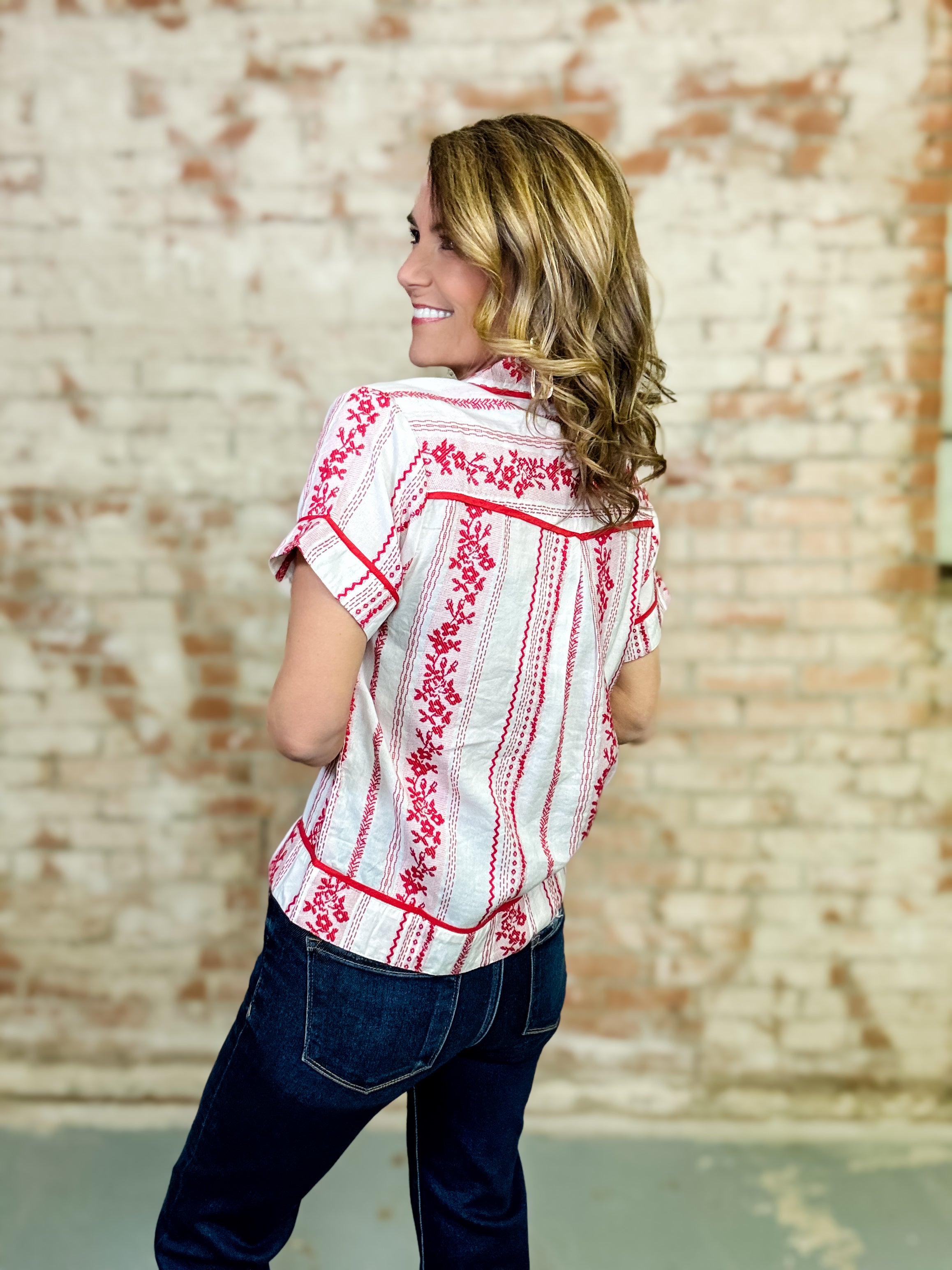 Sister Mary Islae Embroidered Top