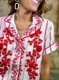 Sister Mary Islae Embroidered Top