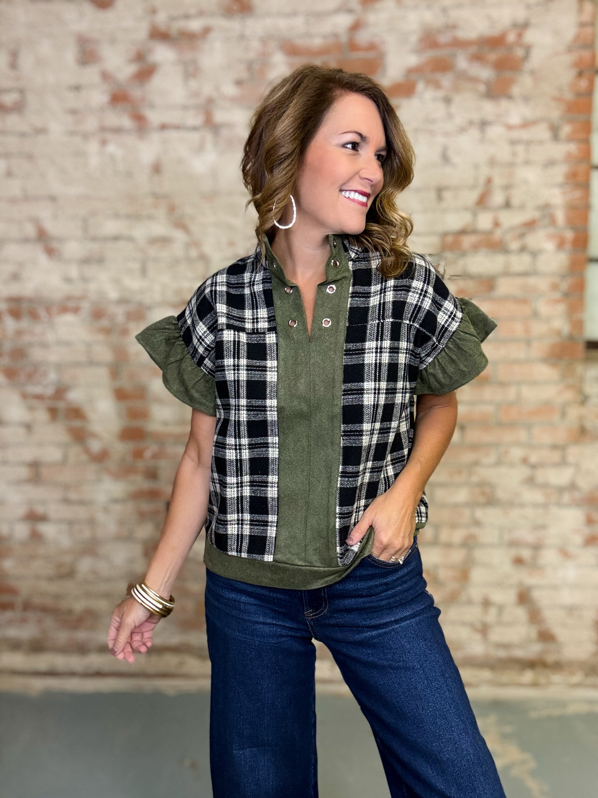 Grayson Plaid Top