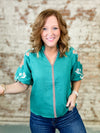 THML Bloom & Stripe Top