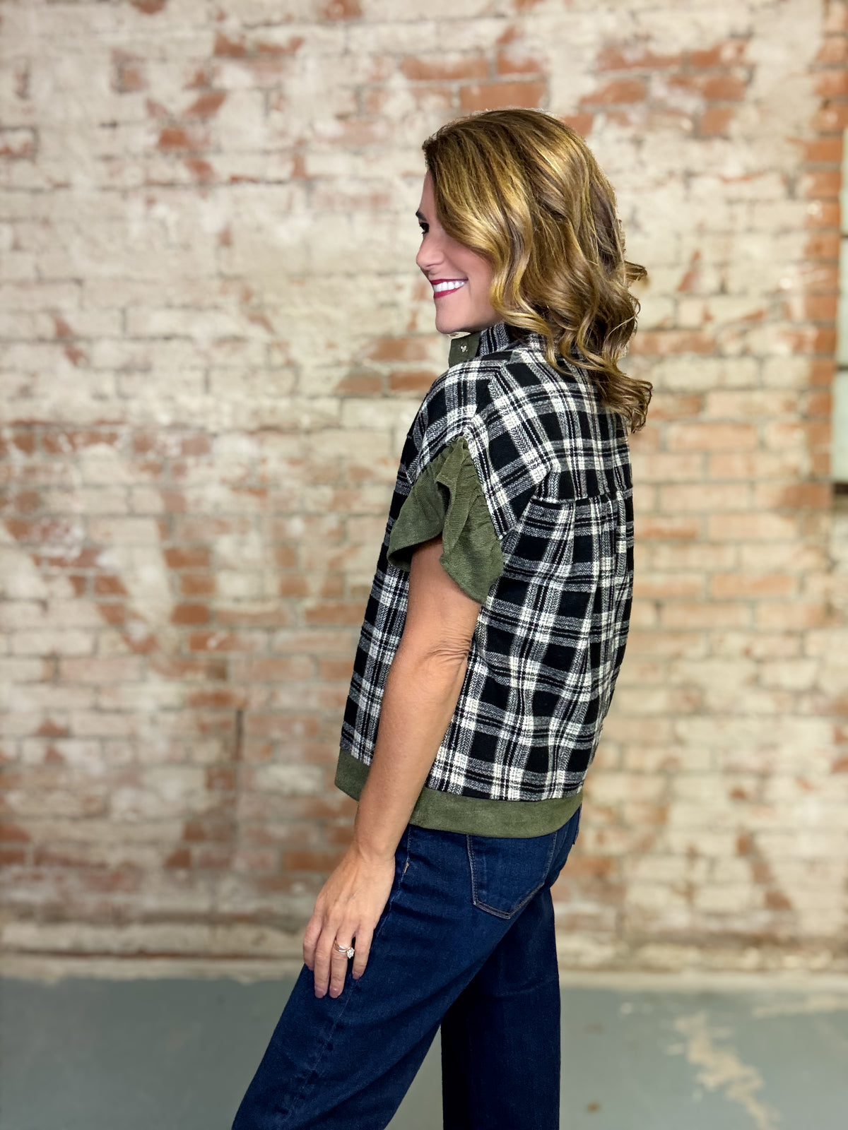 Grayson Plaid Top