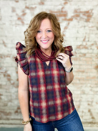 THML Sabrina Plaid Top