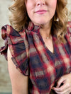 THML Sabrina Plaid Top