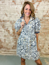 Lavene Ribbed Trim Dress