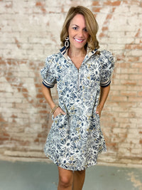 Lavene Ribbed Trim Dress