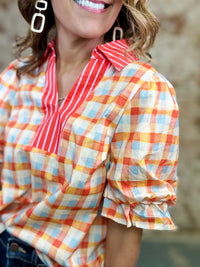 Boston Plaid Top
