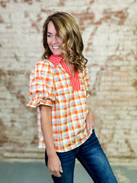 Boston Plaid Top
