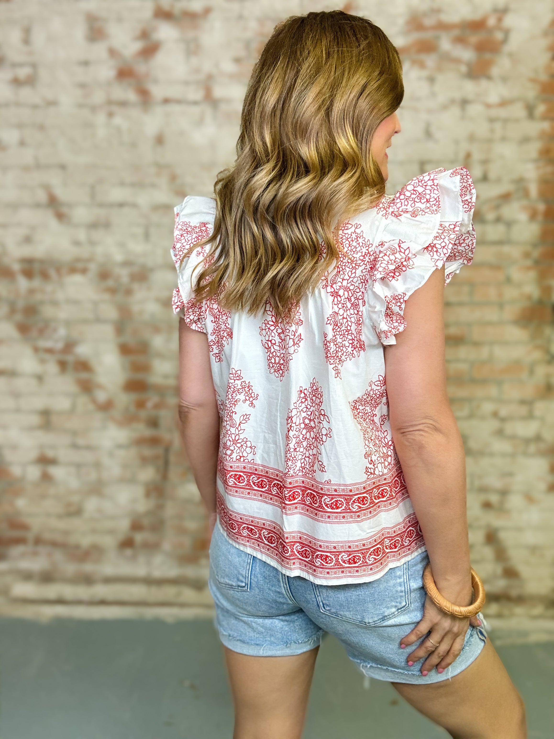 Shondra Botanical Print Top