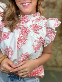 Shondra Botanical Print Top