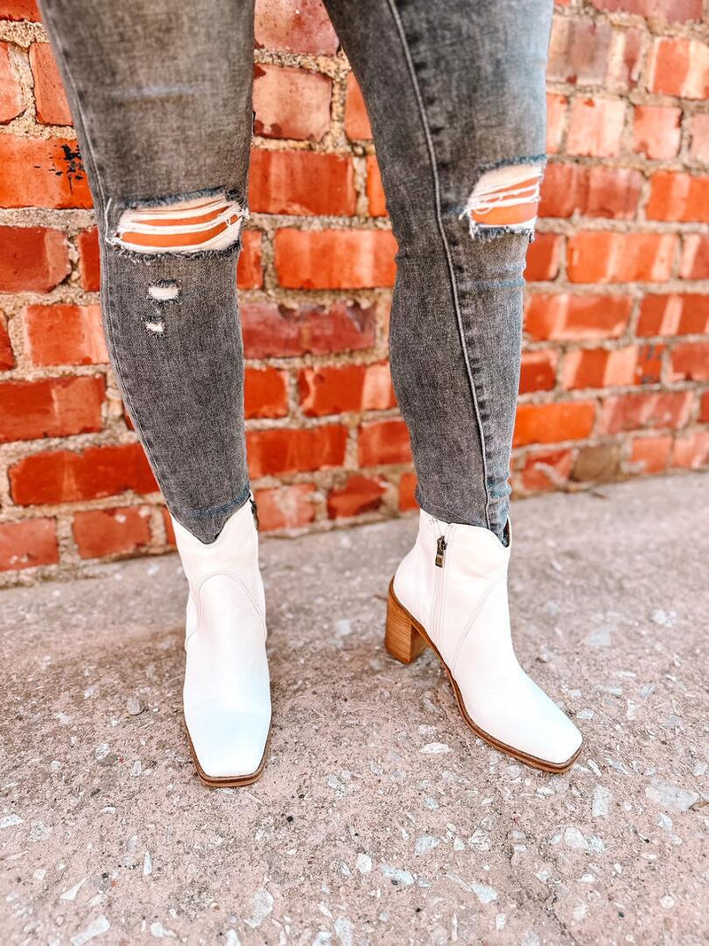 White Ankle Booties