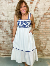 Lauren Embroidered Dress - FINAL SALE