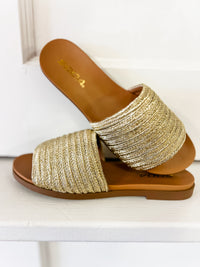 Jessamy Gold Braid Sandal