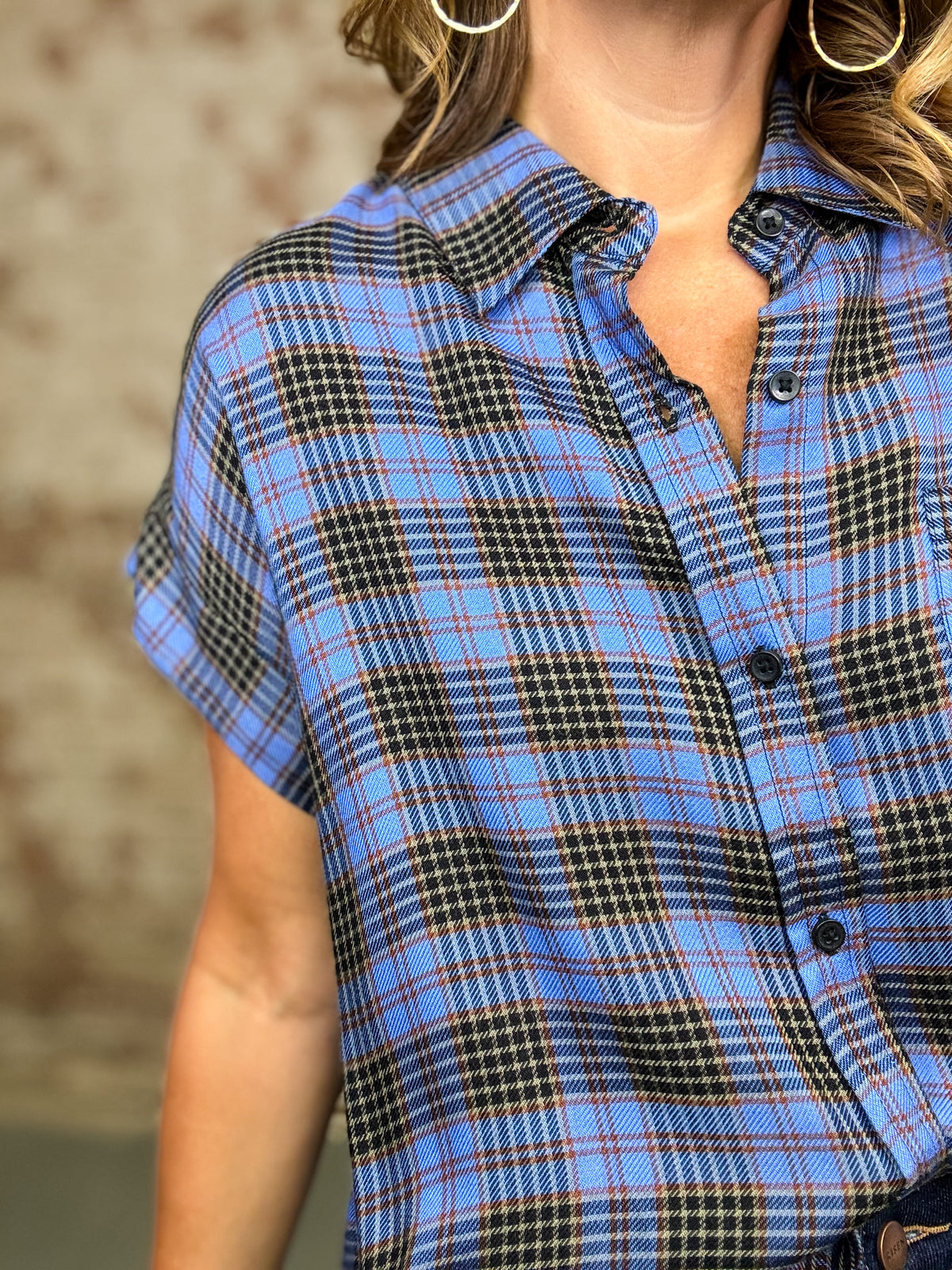 Flint Plaid Top