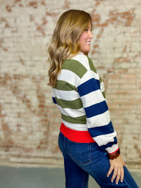 THML Bradley Stripe Sweater Top
