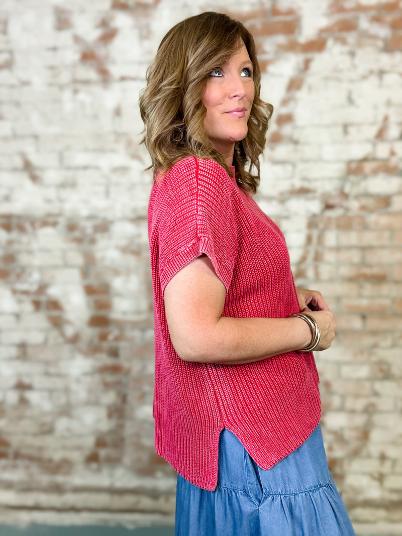 Tessa Mock Neck Knit Top