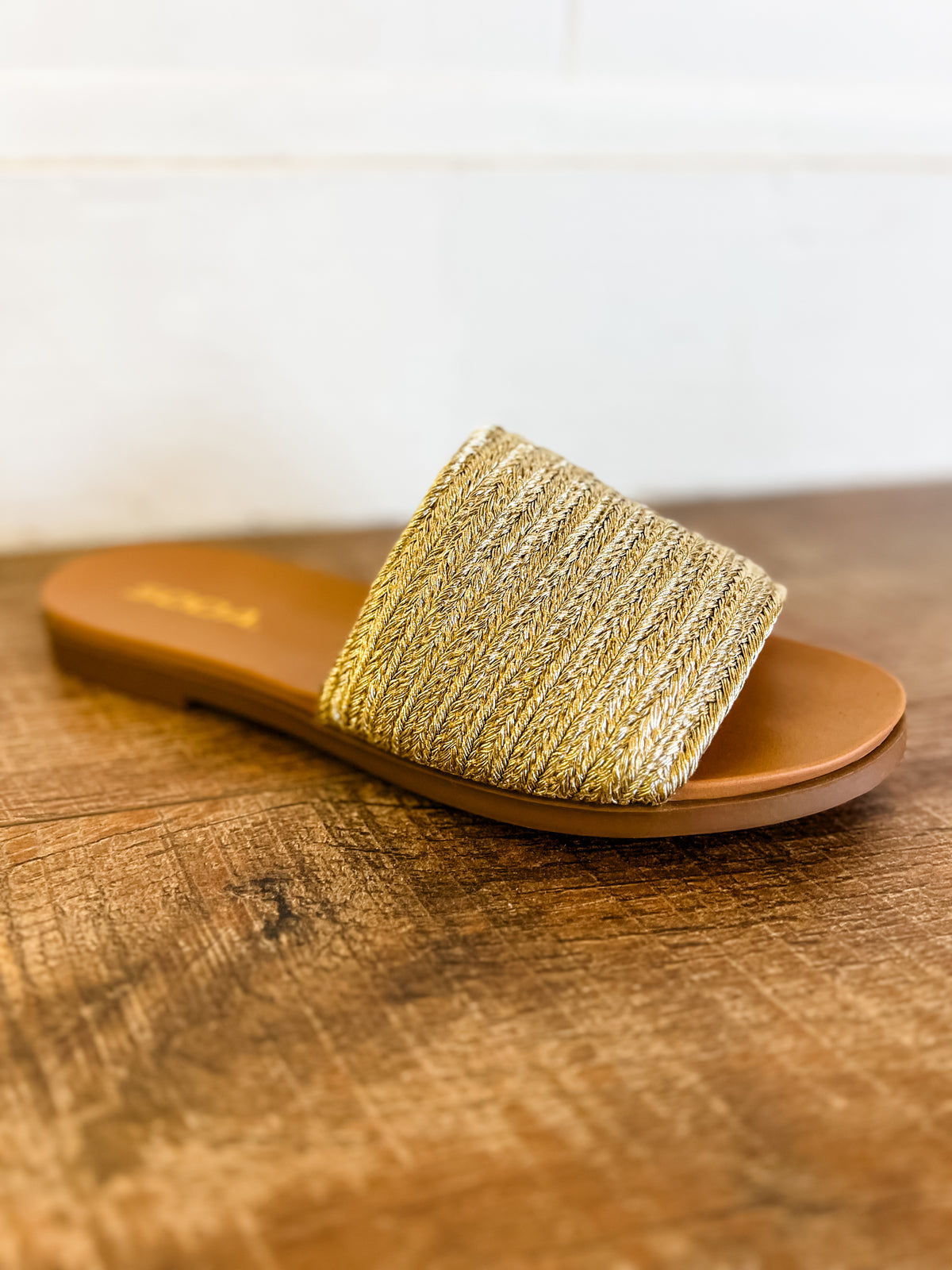 Jessamy Gold Braid Sandal