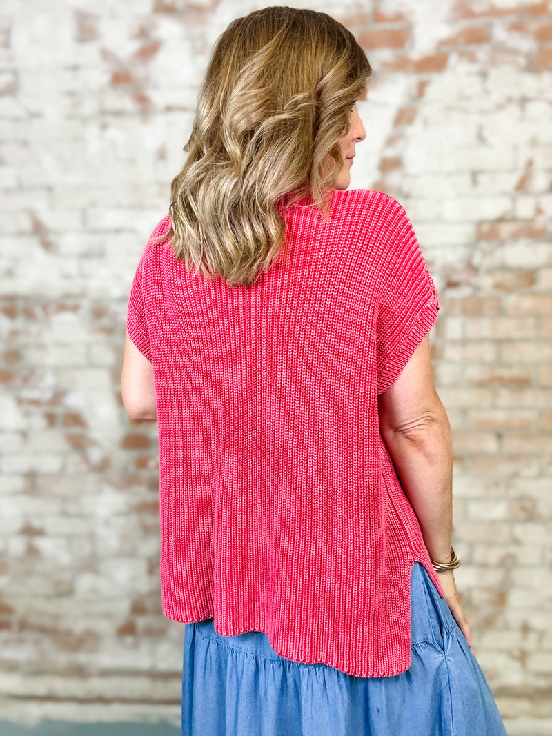 Tessa Mock Neck Knit Top