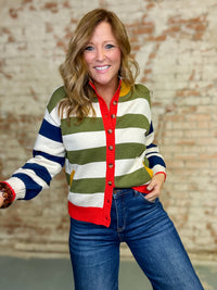 THML Bradley Stripe Sweater Top