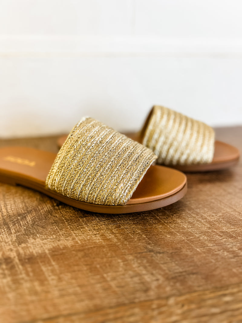 Jessamy Gold Braid Sandal