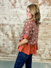 Pumpkin Spice Jacquard Top