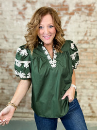 Coban Embroidered Top