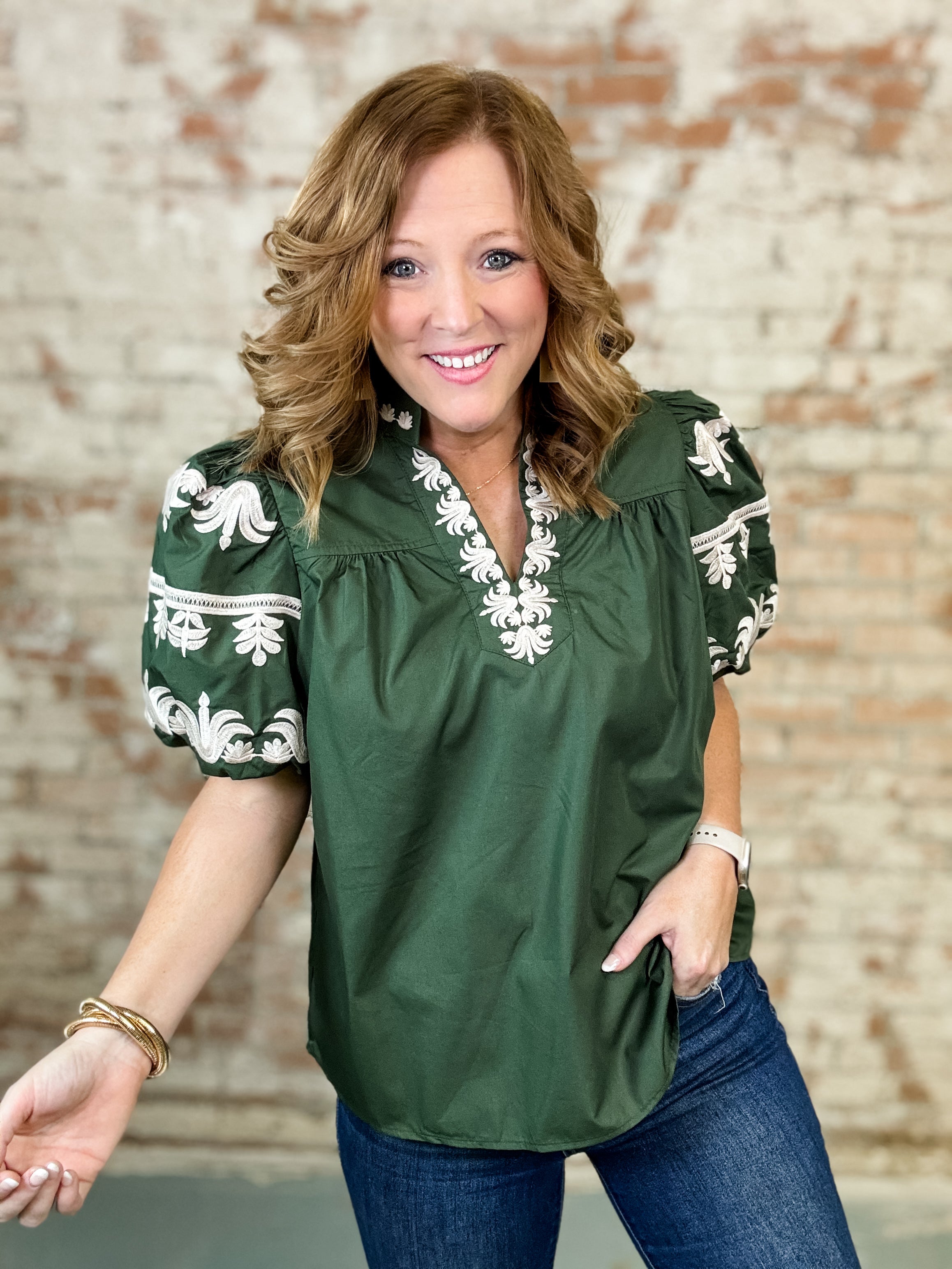 Coban Embroidered Top