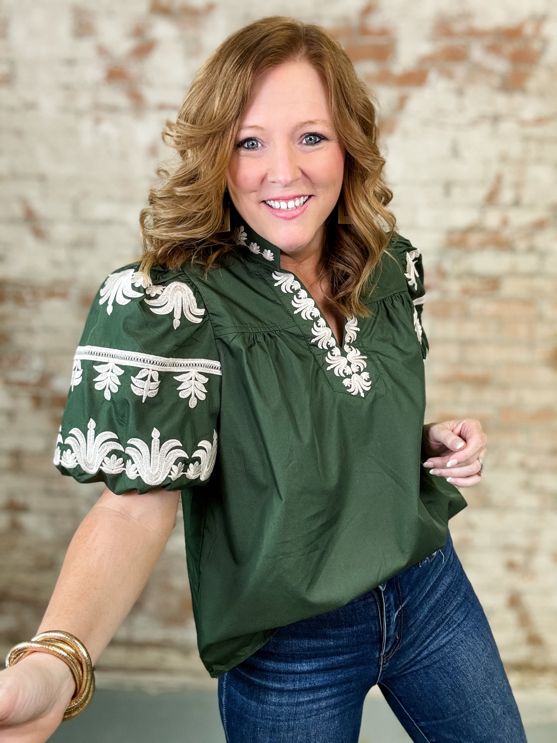 Coban Embroidered Top