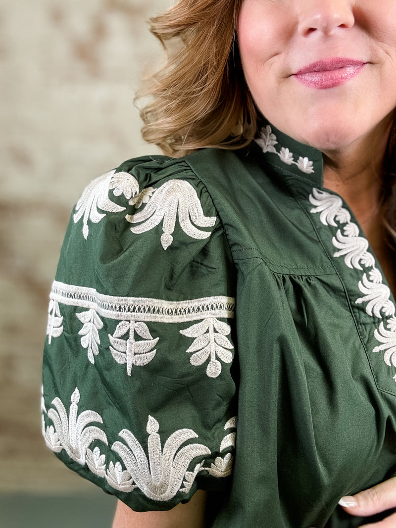 Coban Embroidered Top