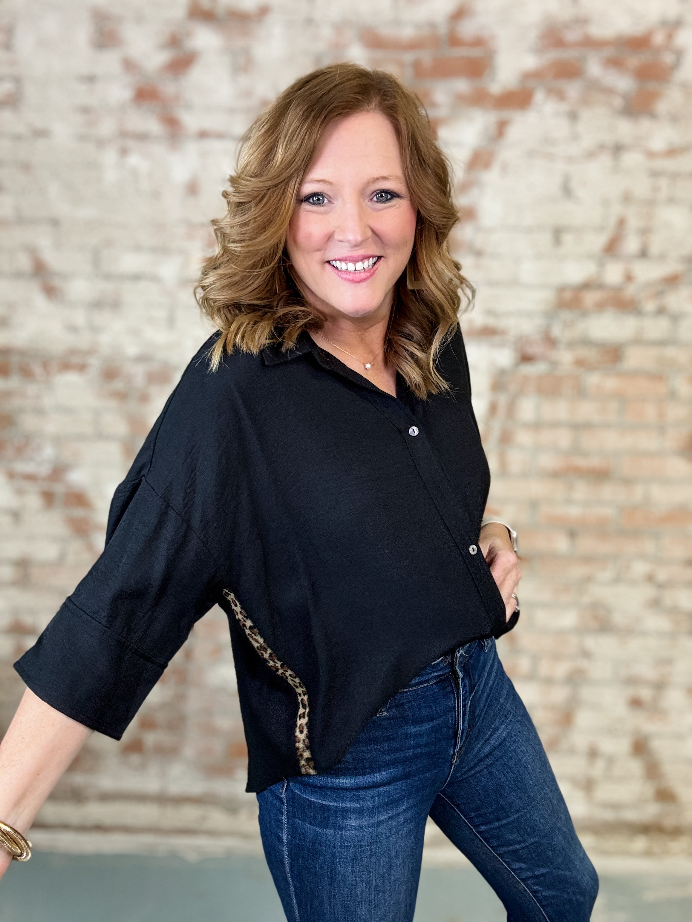 Alicia Leopard Top