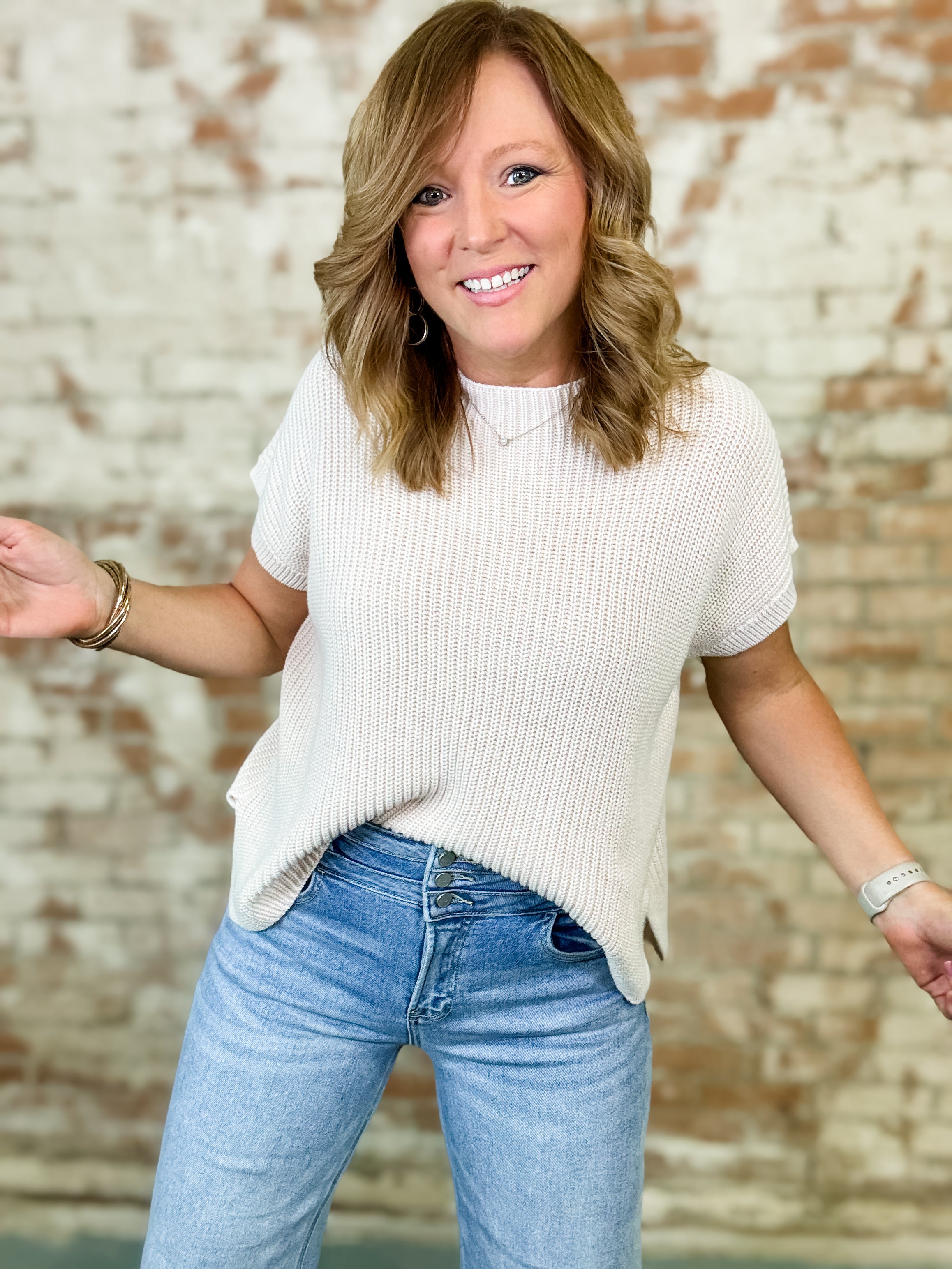 Robbi Mock Neck Knit Top