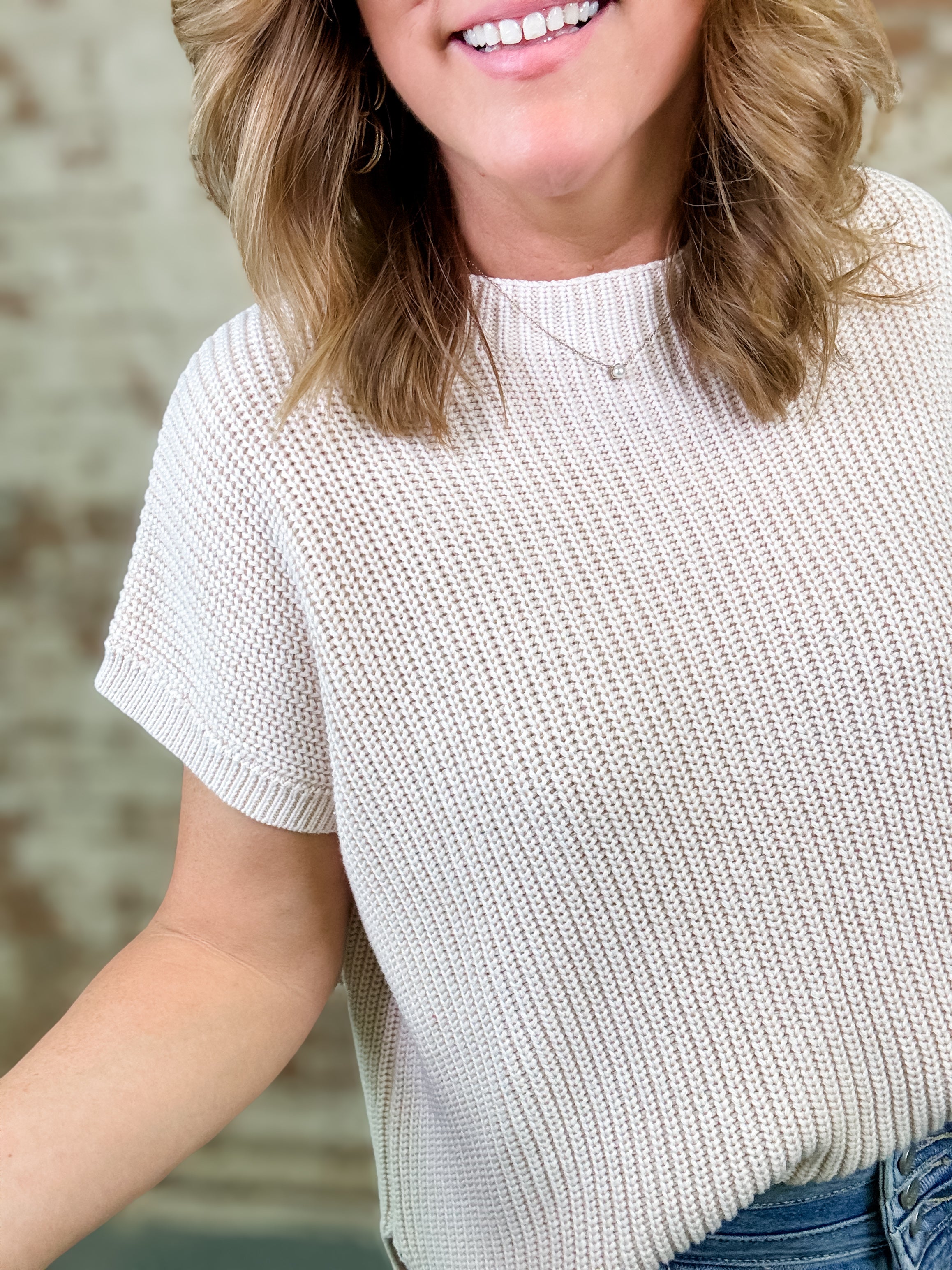 Robbi Mock Neck Knit Top
