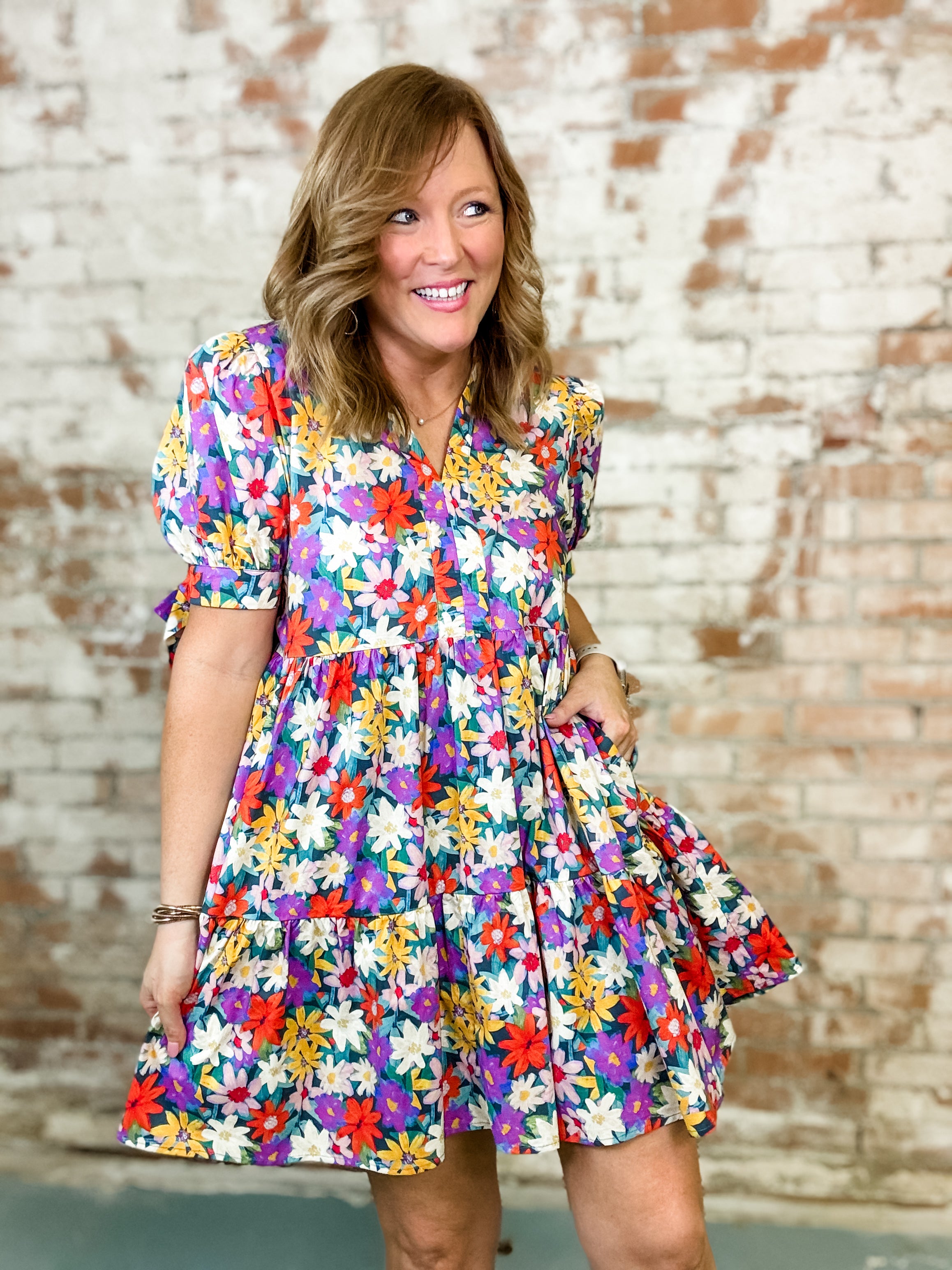 Myra Flower Print Dress
