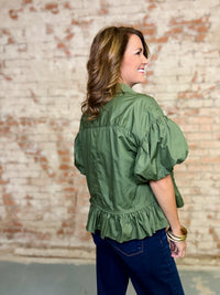 Lizzy Solid Ruffle Top