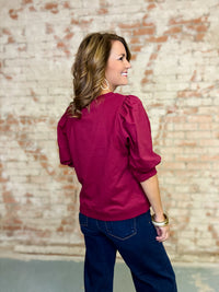 Barbara Solid Pullover Top