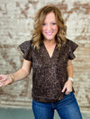 THML Feline Flutter Sleeve Top